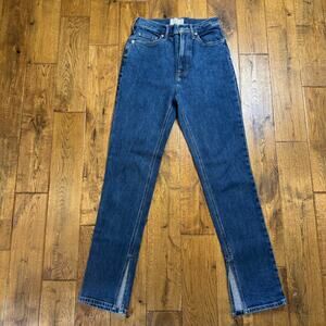 Everlane Womens Size 27 The Cheeky Split Hem Straight Leg Jeans High Rise